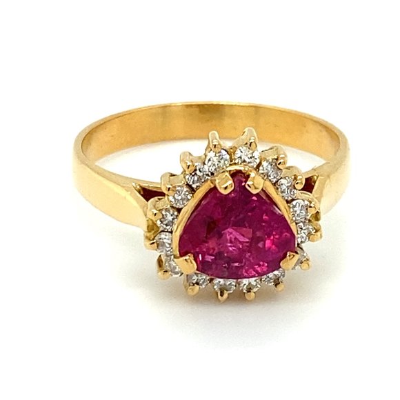 GIA Certified Ruby 2.08ct Diamonds 18K Gold Ring - Picture 3 of 9